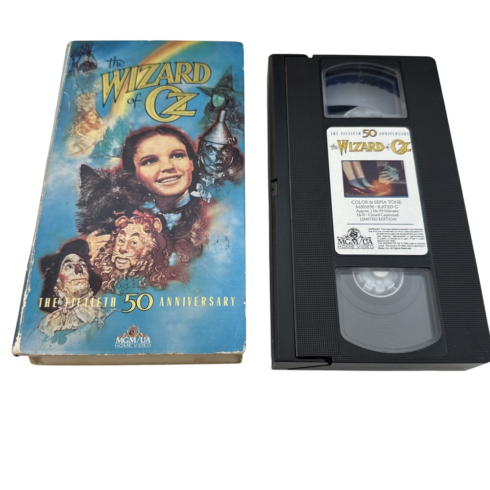 The Wizard of Oz VHS 50th Anniversary Limited Edition 1989 MGM/UA with Booklet